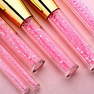6 piece cosmetic brushes synthetic kabuki professional colorful custom logo makeup brushes set