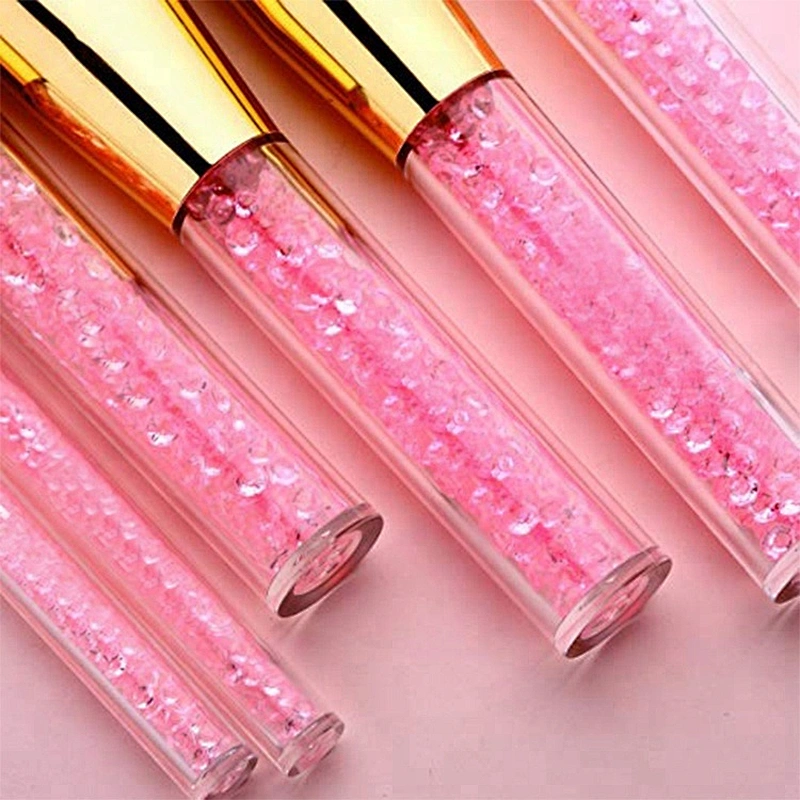 6 piece cosmetic brushes synthetic kabuki professional colorful custom logo makeup brushes set