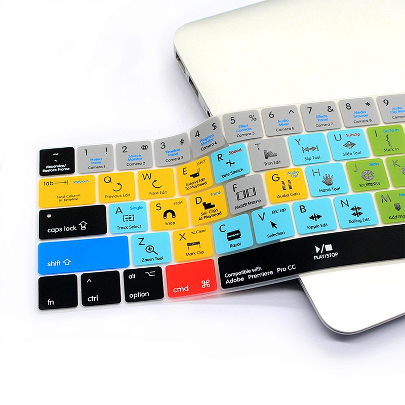 shortcut keyboard for adobe premiere pro cc Hot key silicone cover Laptop Keyboard Cover for mac skin Pro 13