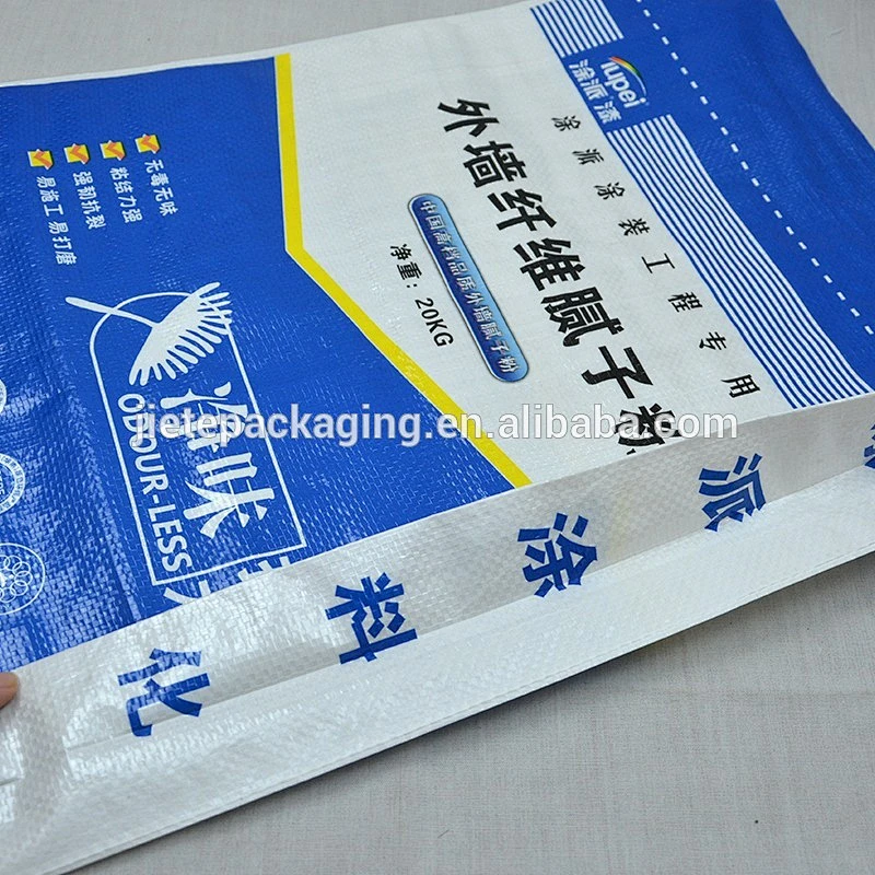 Reach dampproof standard high quality durable plastic pp woven bags for coal putty powder, building glue, tile adhesive, cement