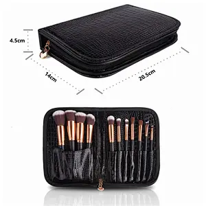 Professional 11pcs makeup brushes Pu bag pack Travel Rose Gold private label Makeup Brush Set