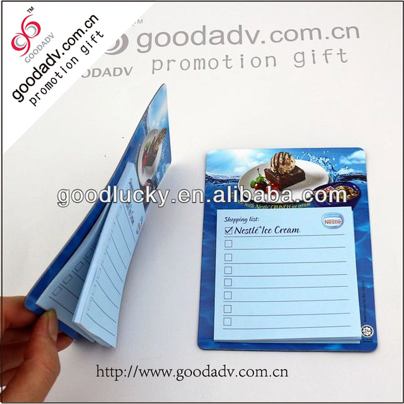 Hot sale promotional gifts magnetic shopping list note pad magnetic note pad