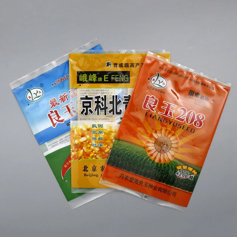 Custom PE color printing package for corn seed packaging