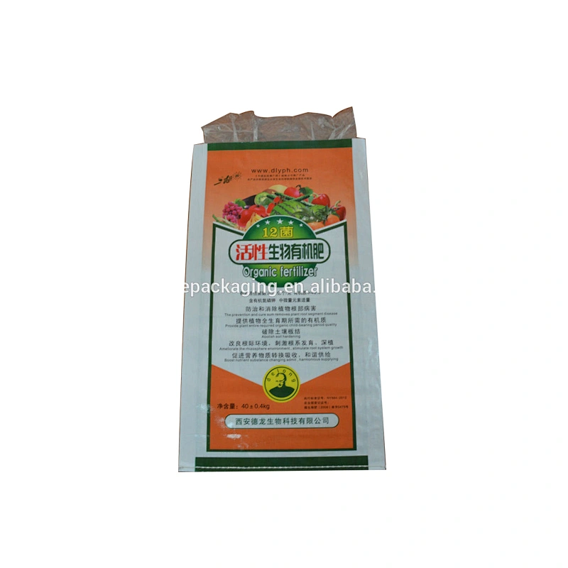 High quality bopp laminated 40kg pp woven fertilizer bag with lining