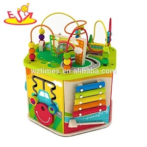 الجملة الأعلى الأزياء حبات خشبية سلسلة لعبة للأطفال W11B162