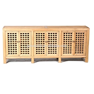 Chinese style living room cabinet,antique white wash solid wood cabinet,wooden sideboard