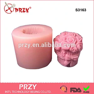 S3163 new design bouquet 3d silicone soap molds bouquet silicone soap mold