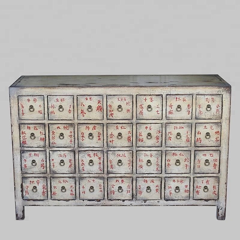beijing Chinese antique medicine cabinet wood distressed furniture