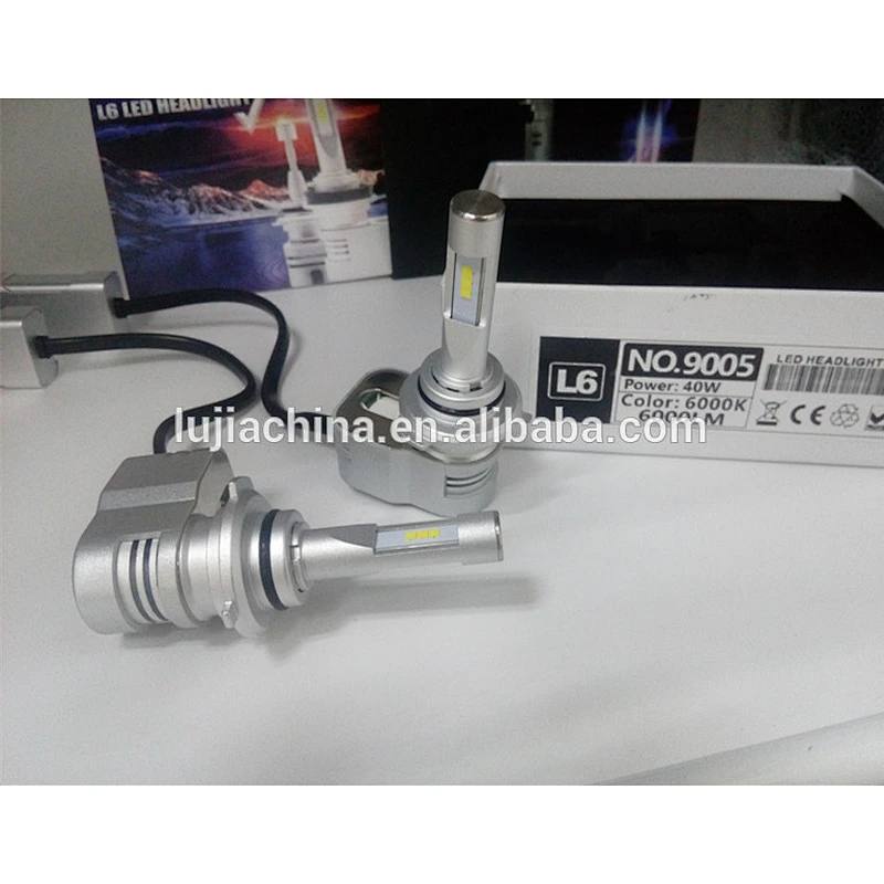 L6 9005 6000lm car led headlight canbus 40W Lujia mini led projector headlight 6000k H1 H3 H4 9004 h7 y22 slimer than y19 t5 COB
