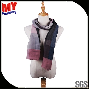 Digital New Ladies 100% Polyster simple good match scarf
