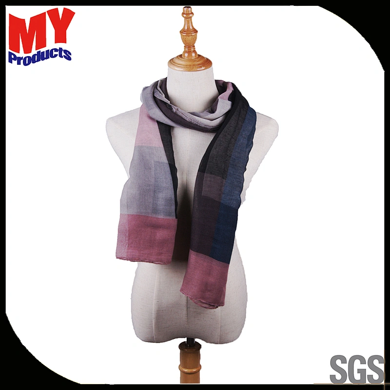 Digital New Ladies 100% Polyster simple good match scarf