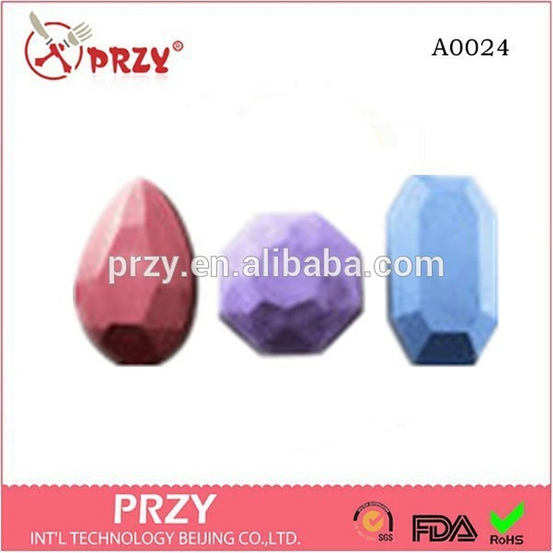 3 gems silicone soap molds