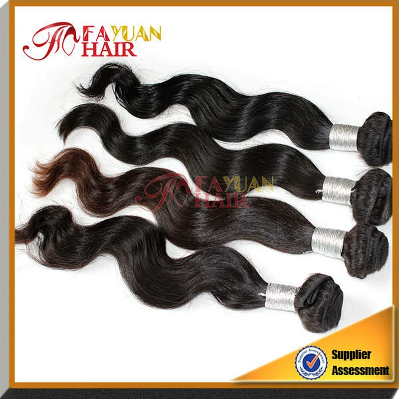 Double machine weft vigin hair unprocessed brazilian body wave