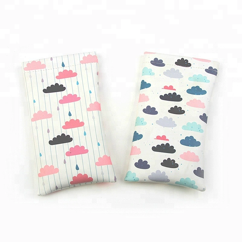 Clouds Printing Soft Sunglasses PU Pouch Glasses Pouch