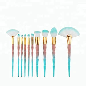 Newest Bamboo Design Handle 10pcs Cosmetic Makeup Brush Set With Soft Hair For Beauty