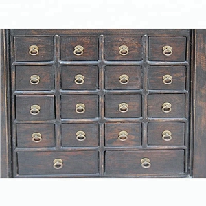 chinese antique lacquer wooden apothecary medicine chest cabinet furniture