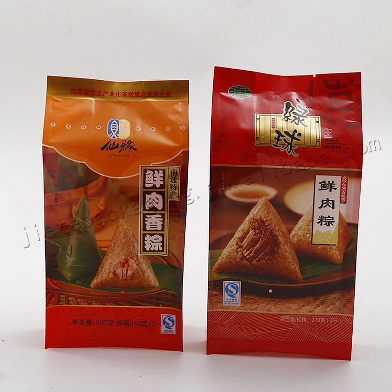 Resealable vacuum plastic snack food packaging bag with transparent window