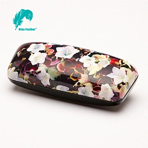 Customized Hard Glasses Case with Multicolor Floral Patterns for Ladies