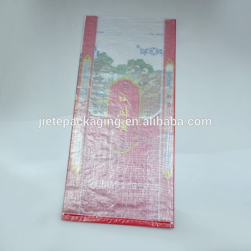 Plastic material accept custom order transparent pp woven rice bag 25kg
