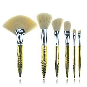 Soft Hair Private Label Foundation Eye Face Cosmetics 5pcs Makeup Brush Set