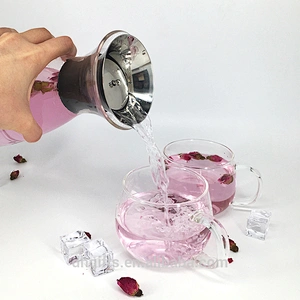 2018 hottest 1000ML borosilicate glass teapot/juice bottle for home