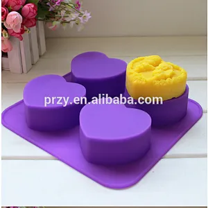 Top selling Handmade love heart silicone molds for soap