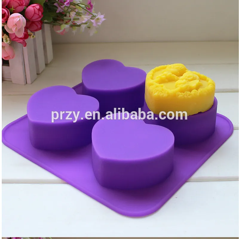 Top selling Handmade love heart silicone molds for soap