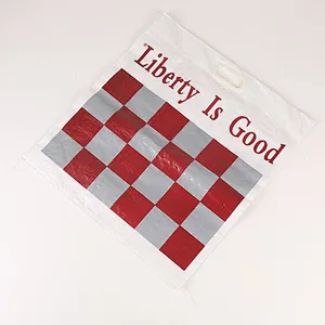 Non-woven tape handle garment bag