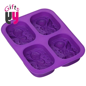 4 rectangle square soap DIY Four square silicone handmade soap mold