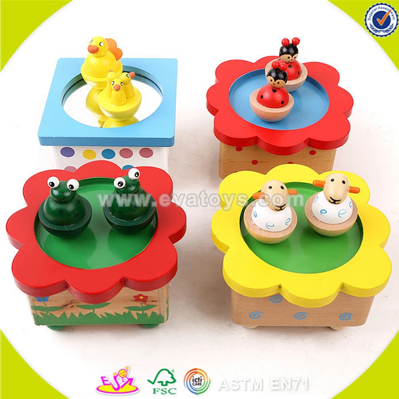 wholesale baby wooden music box toy popular kids wooden music box toy best sale children wooden music box toy W07B001