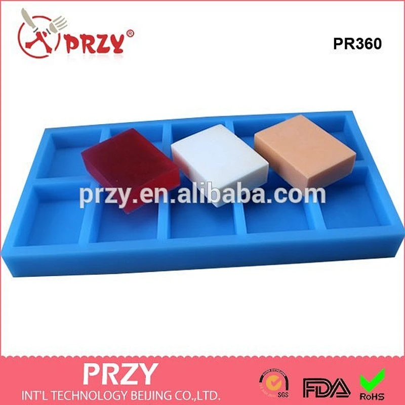 Rectangle Soap Mold Silicone Rubber Mold Tray decorative silicone mold