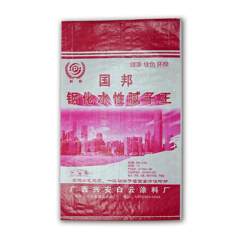High quality building paints white plastic cement bag pp woven tile adhesive packaging sack