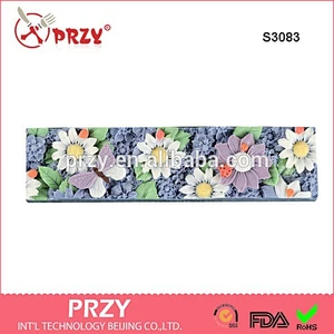 Flower rectangle soap mold /handmade decorative molds/ toast baking mold