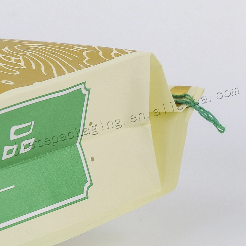Customized 25kg virgin plastic laminated pp woven rice packaging bag for grain,flour,feed