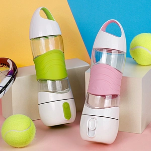 Creative Spray Water Beauty Water Cup Outdoor Sport Portable Water Bottle Beautiful Plastic Cup with Emergency Lighting