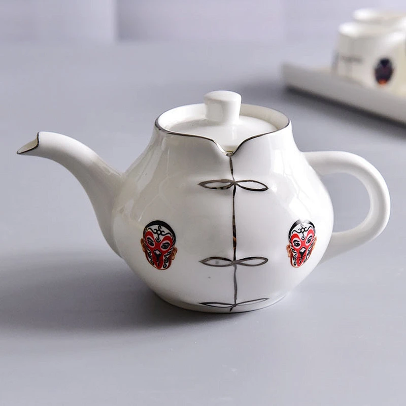 Beatiful porcelain cold water bottle with 6pcs teacup sets for home