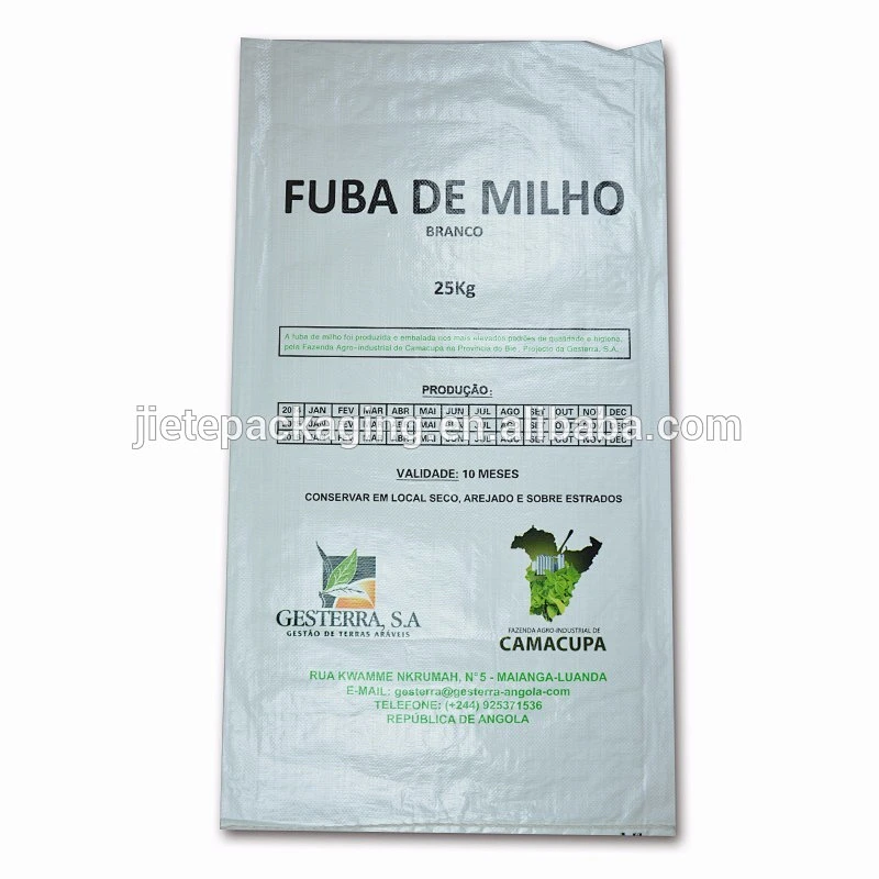 custom recyclable pp woven white bags 25kg 50kg for packaging agriculture rice, sugar, seed, feed, flour, fertilizer