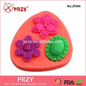 Gem flower cake silicone mold