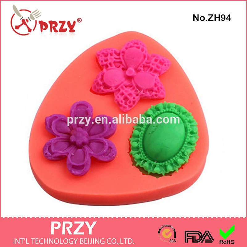 Gem flower cake silicone mold