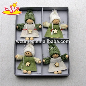 2018 New products baby cartoon characters wooden Christmas dolls W02A224