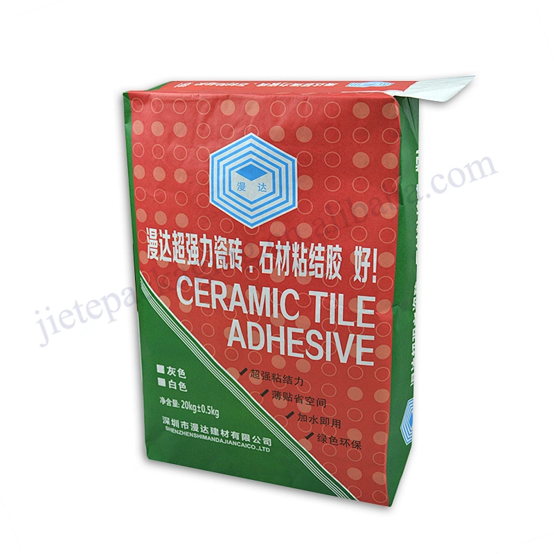 Building use square bottom stand up 2 ply kraft paper cement bag with liner for dry mortar,tile adhesive,gypsum powder