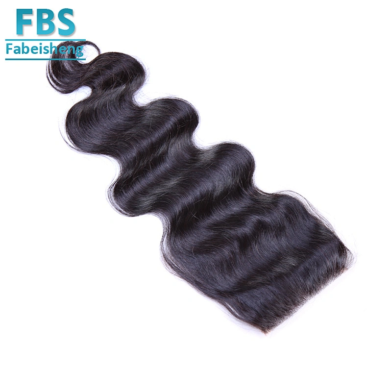 best selling body wave 4*4 closure virgin hair in stock factory price