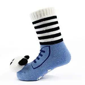 Oem Custom 3d cartoon pattern newborn cotton ankle socks non slip infant rubber sole toddler Socks baby cute kids