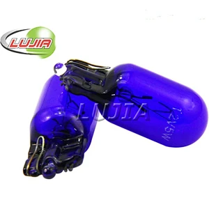 Lámpara de bombilla halógena T10 de 5W luces Nueva bombilla cromada azul T10 w5w 194 bombillas