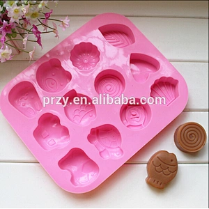 PRZY PR323 12 cavity DIY silicone animal soap tray