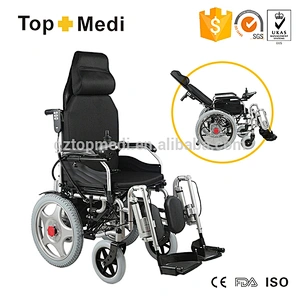 Best Selling Product Steel Handicapped Electric Wheelchair with Automatic Flip-up Footrest for Saudi Arabia Market