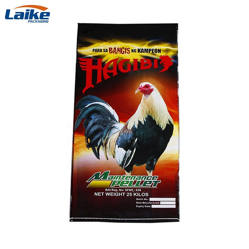 High quality pp woven plastic chicken feed bag 50kg bulk big feed bag