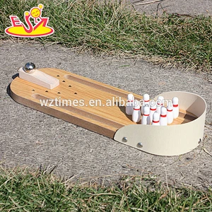 2018 wholesale children's educational puzzle toys wooden mini bowling ball W01A141