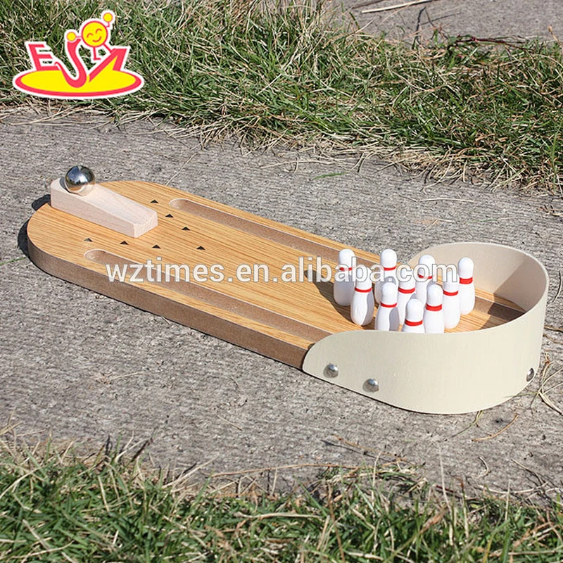 2018 wholesale children's educational puzzle toys wooden mini bowling ball W01A141