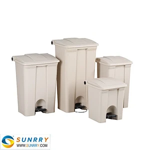 45.4L Plastic Step On Waste Container and Step On Pedal Garbage Trash Can Container for HDPE/PP